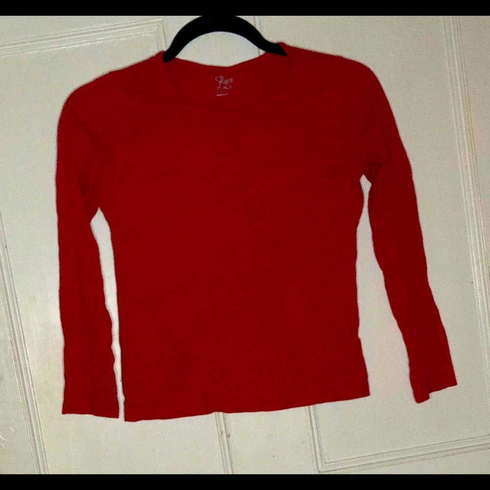 Blank red long sleeve